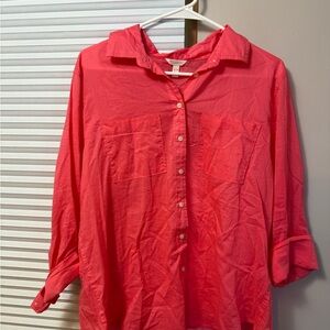 Aeropostale Coral Button-Up Shirt